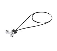 kwmobile Sangle aimentée Compatible avec Apple Airpods 1/2 / 3/4 / Pro 1 / Airpods Pro 2 - Sangle magnétique de 80 cm en Silicone pour écouteurs sans Fil Noir