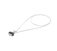 kwmobile Sangle aimentée Compatible avec Samsung Galaxy Buds 3 / Soundcore P20i / Wave Beam - Sangle magnétique de 80 cm en Silicone pour écouteurs sans Fil Blanc