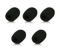 kwmobile Set 5x Mini Housse pour Microphone - Coque en Mousse 2,5x3x1 cm - noir