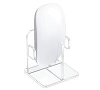 kwmobile Support Compatible avec Apple Magic Mouse 1 / Magic Mouse 2 / Logitech Pebble - Base Verticale Transparente pour Souris - avec Espace pour Cable de Chargement - Stand Antidérapant