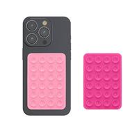 kwmobile Support Ventouse pour Coque Compatible avec iPhone et Android - 2X Support Antidérapant Mains Libres en Silicone 5,5 x 8 cm pour Coque Téléphone - Rose pâle-Rose Clair