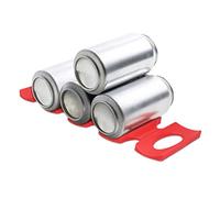 kwmobile Tapis de Rangement à Bouteille pour Frigo - Support à Canettes en Silicone - Range-Canette pour Stockage Réfrigérateur - Rouge