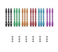 kwmobile Tige fléchette 48 mm - Lot de tiges de Rechange en métal pour fléchettes 2ba avec Anneau en Silicone - Différentes Couleurs