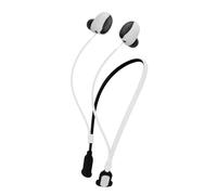 kwmobile Tour de Cou en Silicone pour Sony WF-1000XM6 Support pour Jogging - Sangle pour Écouteurs Intra-Auriculaires - Accessoire pour Écouteurs - Blanc-Noir