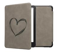 kwmobileÉtui Compatible avec Amazon Kindle Paperwhite (2024)/Colorsoft Coque - Étui à Rabat magnétique tabletteeReader Similicuir - Gris