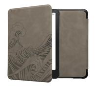 kwmobileÉtui Compatible avec Amazon Kindle Paperwhite (2024)/Colorsoft Coque - Étui à Rabat magnétique tabletteeReader Similicuir - Gris
