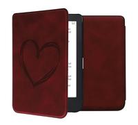 kwmobileÉtui Compatible avec Kobo Clara 2E Coque - Étui à Rabat magnétique tabletteeReader Similicuir - Rouge foncé