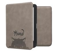 kwmobileÉtui Compatible avec Kobo Clara BW/Colour Coque - Étui à Rabat magnétique tabletteeReader Similicuir - Gris-Noir