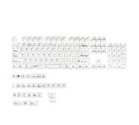 kwoifioy 132 touches russes en cristal transparent avec lettrage original pour claviers mécaniques RVB rétroéclairé clavier de bureau personnalisation