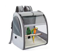kwoifioy Cage De Voyage Respirante pour Perroquets Bac À Déchets Amovible Et Pare-Soleil pour Le Stress sans Transport Cage De Voyage Respirante pour Perroquets De Taille Moyenne