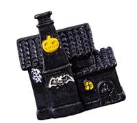 kwoifioy Élégant cottage miniature en résine Décoration de table d'Halloween moderne pour des années Design d'intérieur miniature Maison du diable