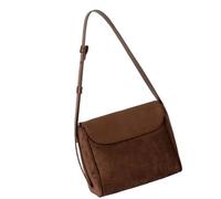 kwoifioy Élégant sac à bandoulière Undrearm de grande capacité en daim doux texture léger sac à bandoulière pratique pour le bureau essentiel pratique en daim sac de travail, café, One Size