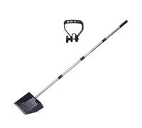 kwoifioy Outil De Nettoyage D'étable en Fer Robuste avec Dents Pendantes Tête Récession 10 Pouces Large pour Une Élimination Efficace du Fumier Pelle Nettoyage Grange en Acier Inoxydable