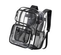 kwoifioy Sacs à dos transparents, grande capacité transparente pour événements sportifs, sacs à dos en PVC transparent pour stade, événement, travail, école, Noir , One Size, Beauté de masse