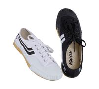 Kwon Chaussures Kung Fu Indoor Wushu Tai Chi Shaolin En Toile Blanc Noir