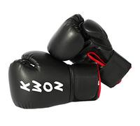 Kwon Faux Cuir Gants de Boxe d'entraînement pour Les Boxeurs Professionnels - Gants de Kickboxing durables pour la Formation et la Concurrence - Gants de Boxe pour Sparring, Muay Thai - Noir, 10 oz