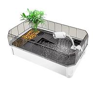 KWPHGLQA Aquarium pour Tortues, avec Plantes à Plateforme, Facile à Changer l'eau et à Nettoyer, résistant aux Chutes - Kit d'habitat idéal pour Tortues pour Reptiles du lac