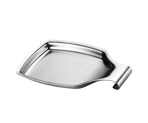 KWQBHW Repose-cuillère en Acier Inoxydable, Support de Spatule à Cuillère pour Comptoir de Cuisine, Repose-ustensile avec Fond Carré pour Dessus de Cuisinière pour la Cuisine(Argent)