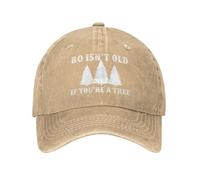 KWQDOZF 80 Ans, ce n'est Pas Vieux si Vous êtes Un Arbre, Casquette de Baseball pour Homme, Casquette Amusante