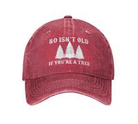 KWQDOZF 80 Ans, ce n'est Pas Vieux si Vous êtes Un Arbre, Casquette de Baseball pour Homme, Casquette Amusante