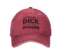 KWQDOZF Agir comme Un Con ne rendra Pas Le vôtre Plus Grand. Casquettes de Baseball pour Femmes