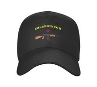 KWQDOZF AK 47 Kalachnikov Casquette de Baseball Vintage Russe Gun1 pour Homme et Femme, Chapeau de Papa Classique réglable, Casquette de Camionneur pour la Course à Pied, Les activités de Plein air