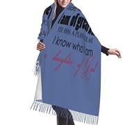 KWQDOZF Bleu marine Je t'aime plus que tout Quand je dis que je t'aime encore plus Je t'aime encore plus Châles et étoles à franges