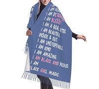 KWQDOZF Bleu marine Je t'aime plus que tout Quand je dis que je t'aime encore plus Je t'aime encore plus Châles et étoles à franges