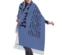 KWQDOZF Bleu marine Je t'aime plus que tout Quand je dis que je t'aime encore plus Je t'aime encore plus Châles et étoles à franges