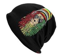 KWQDOZF Bonnet Drapeau de la jamaïque, Chapeau tricoté, Casquette tête de Mort, Couvre-Chef Ample et Chaud pour Le Jogging, Le Cyclisme, pour Adultes, Femmes et Hommes
