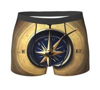 KWQDOZF Boxer pour Homme avec imprimé de Navigation Law of The Compass, caleçon Boxeur pour Homme, évacuant l'humidité et Respirant
