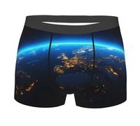 KWQDOZF Boxer pour Homme imprimé planète Terre, sous-vêtement Extensible et Respirant