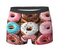 KWQDOZF Boxer pour Homme, sous-vêtement Respirant, Boxer pour Homme, Boxer Donuts, Confortable et Doux