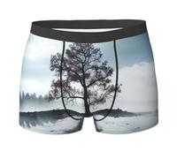 KWQDOZF Boxer pour Homme sous-vêtement Respirant Boxer pour Homme Boxer Tree in The Brume Boxers Comfort Soft Trunk