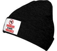 KWQDOZF Ça Suffit ! Plus de Violence ! Bonnet Unisexe Tendance en Maille à tête de Mort, idéal pour Les activités de Plein air et l'h