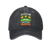 KWQDOZF Cadeaux d'anniversaire Amusants 61e Il m'a Fallu 61 Ans pour Avoir Une si Belle Apparence Casquette de Baseball Vintage déla