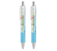 KWQDOZF Cartes de Gibraltar, stylos à bille rétractables noirs, pointe moyenne