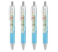 KWQDOZF Cartes de Gibraltar, stylos à bille rétractables noirs, pointe moyenne