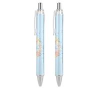 KWQDOZF Cartes de l'île Maurice, stylos à bille rétractables noirs, pointe moyenne