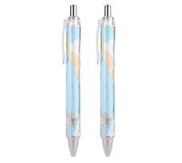 KWQDOZF Cartes de Malaisie, stylos à bille rétractables à clic noir, pointe moyenne