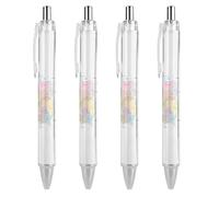 KWQDOZF Cartes de Pologne, stylos à bille rétractables à clic noir, pointe moyenne