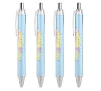 KWQDOZF Cartes de Sainte-Lucie, stylos à bille rétractables à clic noir, pointe moyenne