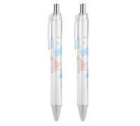 KWQDOZF Cartes d'Éthiopie, stylos à bille rétractables à clic noir, pointe moyenne