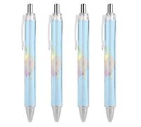 KWQDOZF Cartes d'Islande, stylos à bille rétractables à clic noir, pointe moyenne