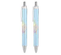 KWQDOZF Cartes d'Islande, stylos à bille rétractables à clic noir, pointe moyenne