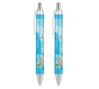 KWQDOZF Cartes du Cap-Vert, stylos à bille rétractables à clic noir, pointe moyenne