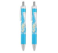 KWQDOZF Cartes du Danemark, stylos à bille rétractables à clic noir, pointe moyenne