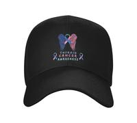 KWQDOZF Casquette de Baseball Ajustable avec Ruban Rose et Ailes, Symbole de Sensibilisation au Cancer de la thyroïde, pour Femmes et