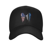 KWQDOZF Casquette de Baseball américaine et estonienne avec Ailes et Drapeau estonien, Ajustable, pour Femmes et Hommes