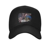 KWQDOZF Casquette de Baseball américaine et estonienne avec Drapeau estonien, Ajustable, pour Femmes et Hommes